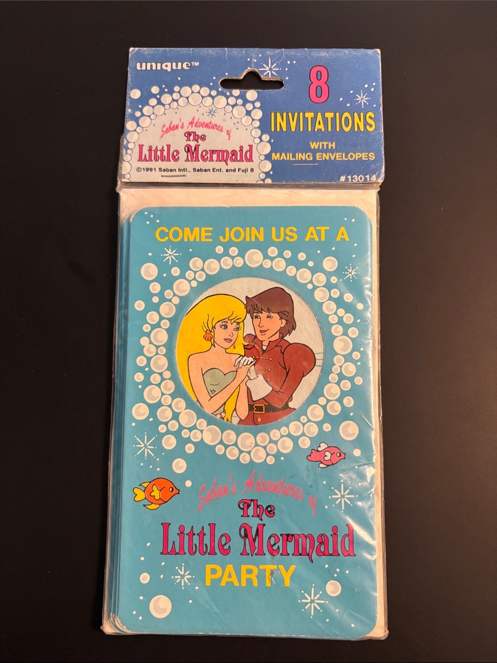 Vintage 90’s Saban's Adventures of the Little Mermaid Party Invitations